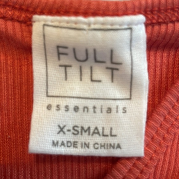 Tilly’s full tilt orange cropped tank top - Picture 5 of 6